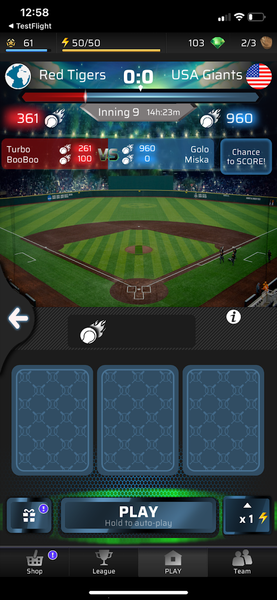 Homerun - Baseball PVP Game - Gameplay image of android game