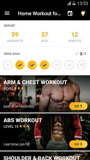 Home Workout for Men - Image screenshot of android app