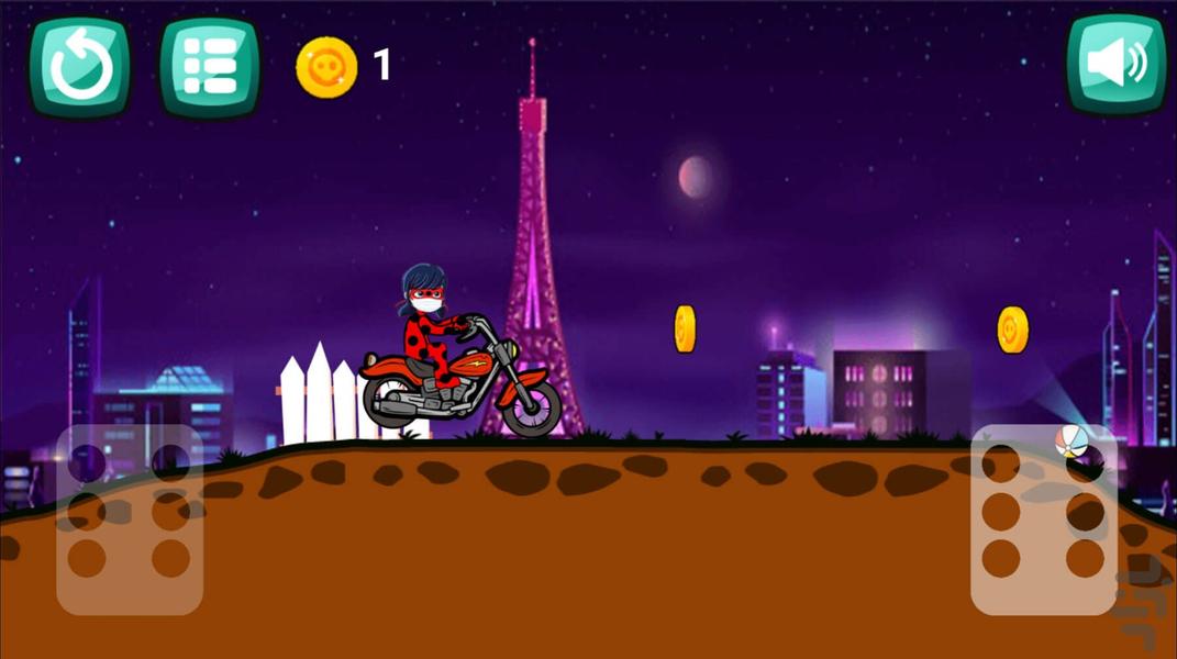 بازی موتور سواری دختر کفشدوزکی - Gameplay image of android game