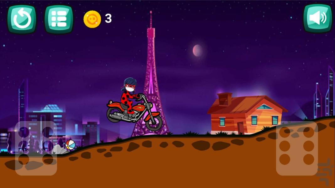 بازی موتور سواری دختر کفشدوزکی - Gameplay image of android game