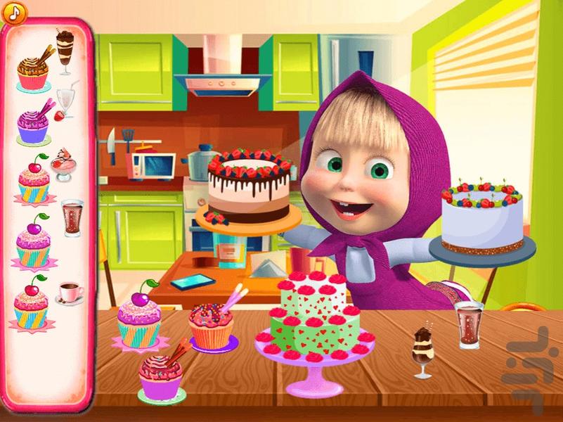 Masha baking cake - Gameplay image of android game
