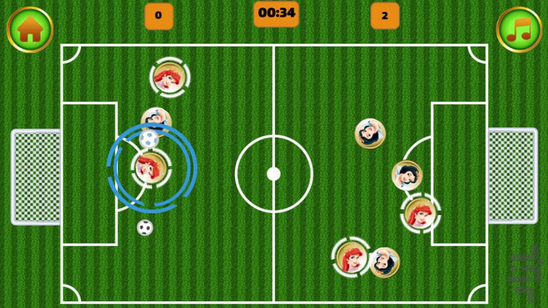 Princess finger football - عکس بازی موبایلی اندروید