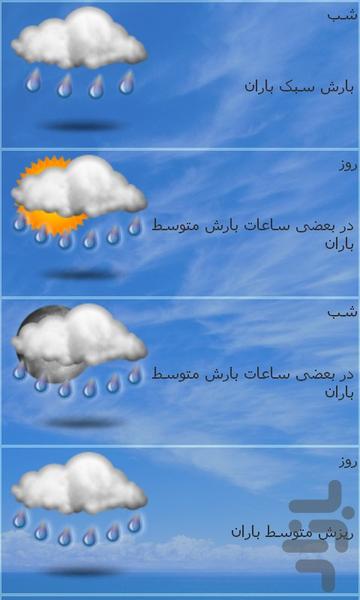 آب و هوای ایران و جهان - عکس برنامه موبایلی اندروید