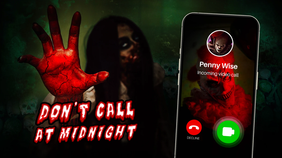 Scary Prank Calls & Fake Chat - عکس برنامه موبایلی اندروید