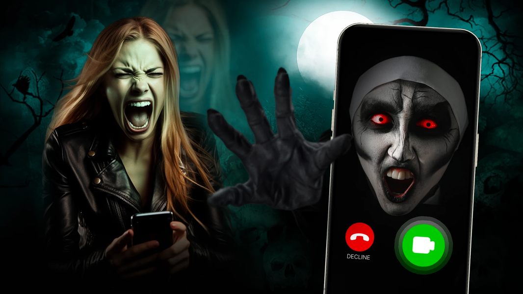 Scary Prank Calls & Fake Chat - عکس برنامه موبایلی اندروید