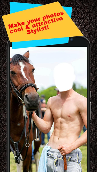 Horse With Man Photo Suit - عکس برنامه موبایلی اندروید