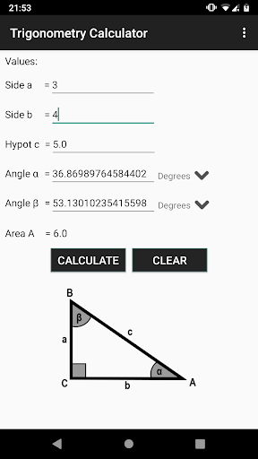 Trigonometry Calculator - Image screenshot of android app