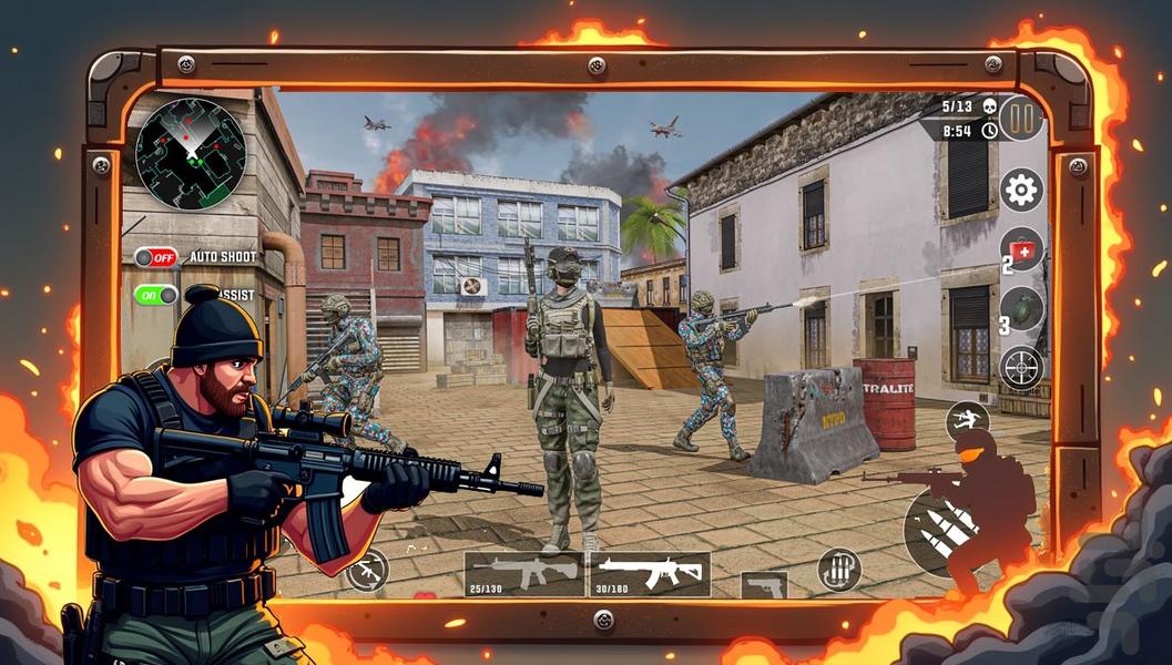 تفنگ بازی نیروی ویژه - Gameplay image of android game