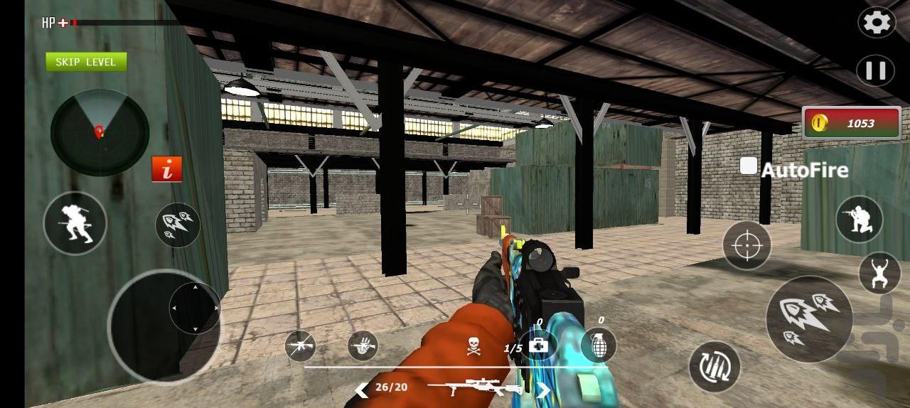 بازی تفنگی قهرمان نبرد - Gameplay image of android game