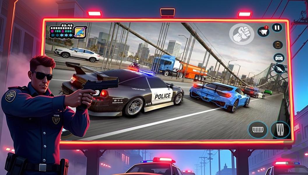 بازی پلیسی دزد و پلیس - Gameplay image of android game