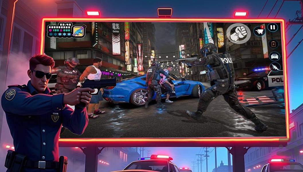 بازی پلیسی دزد و پلیس - Gameplay image of android game