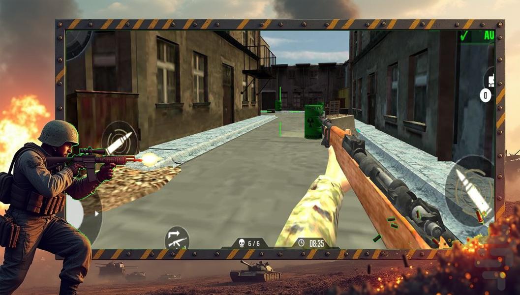 بازی تفنگی قهرمان نبرد - Gameplay image of android game