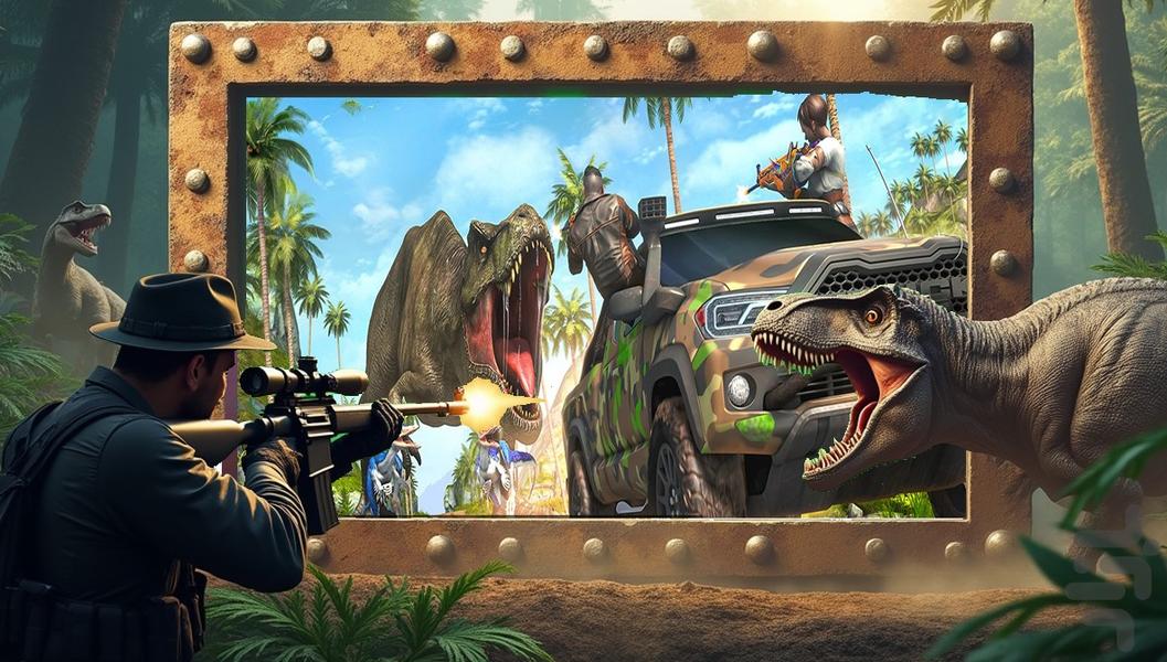 بازی شکار دایناسور| تفنگ بازی - Gameplay image of android game
