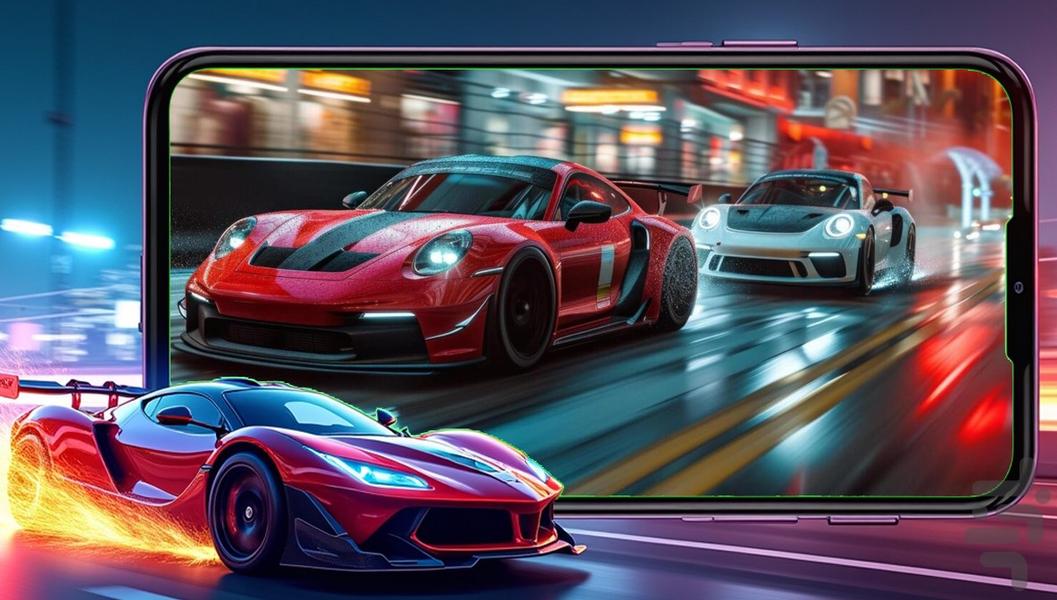 بازی رانندگی ماشین مسابقه - Gameplay image of android game