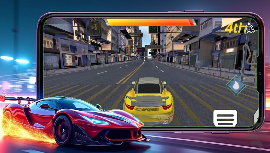 بازی رانندگی ماشین مسابقه - Gameplay image of android game