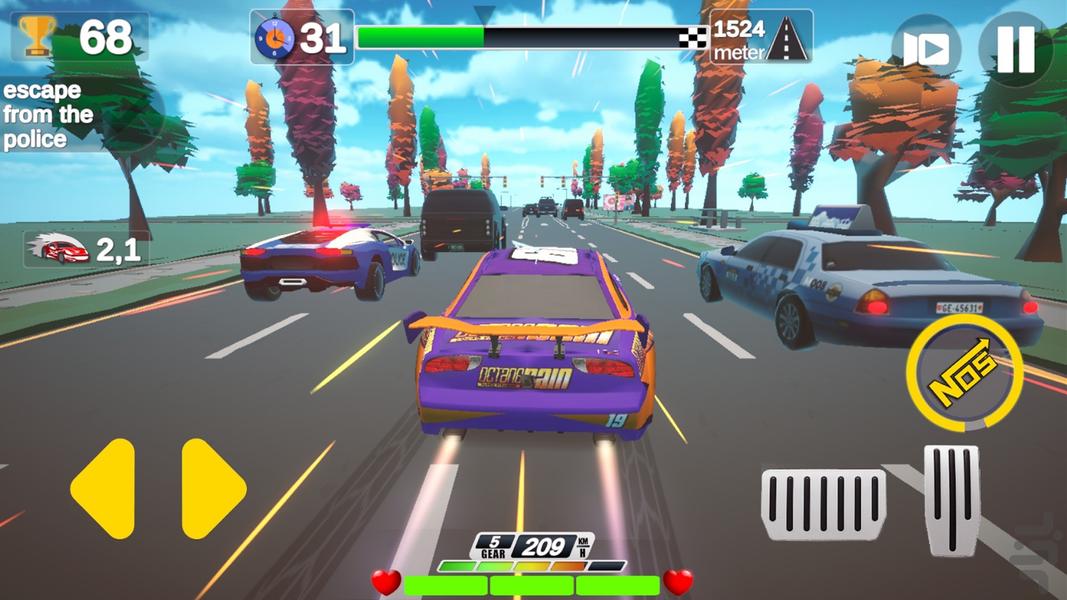بازی رانندگی ماشین سرعتی - Gameplay image of android game