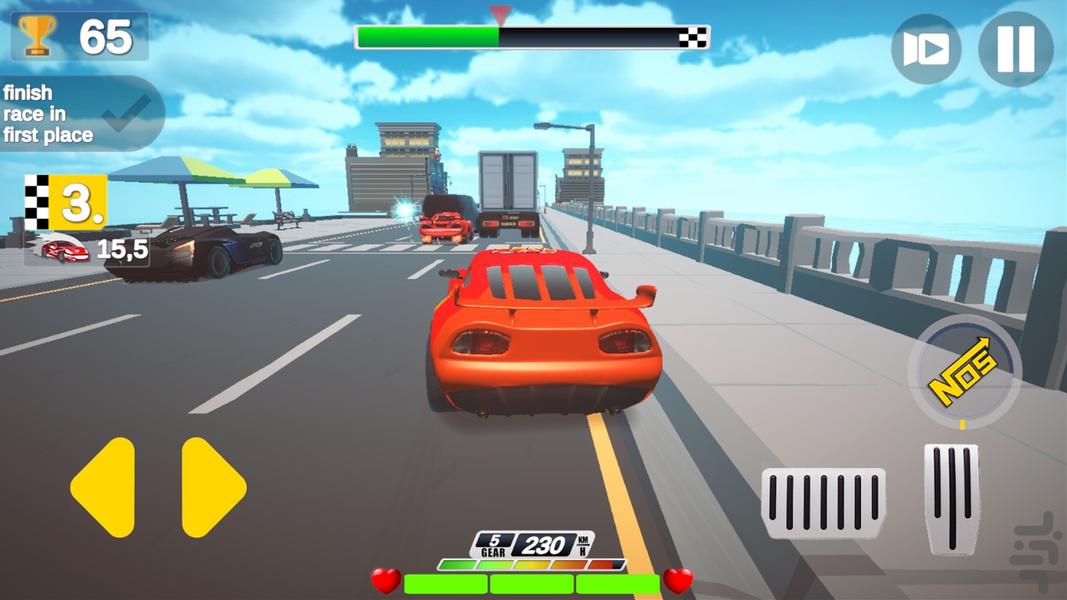 بازی رانندگی ماشین سرعتی - Gameplay image of android game
