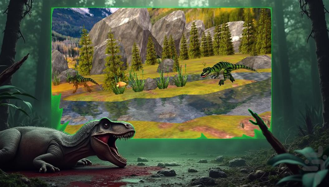 بازی شکار دایناسور - Gameplay image of android game