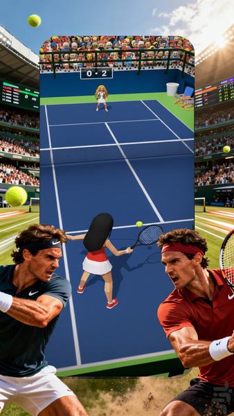 بازی تنیس 2025 - Gameplay image of android game