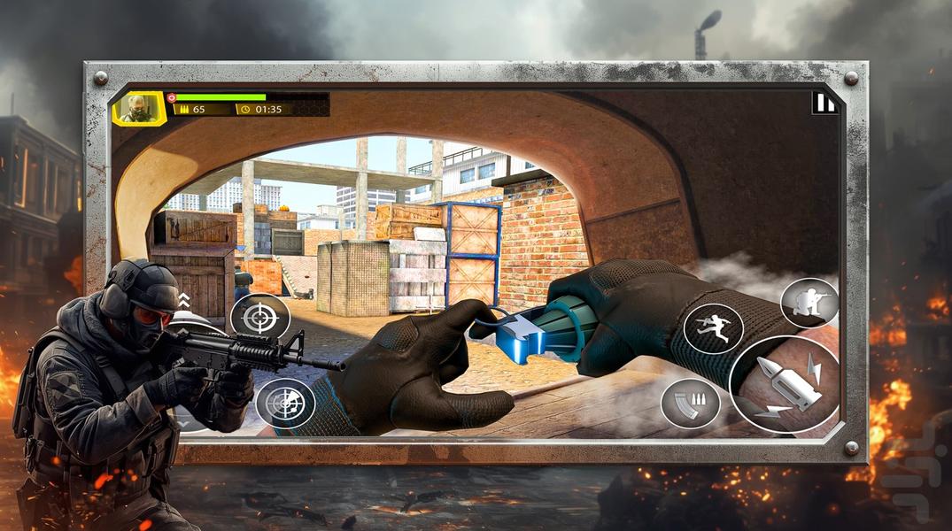 بازی جنگی تفنگی کانتر - Gameplay image of android game