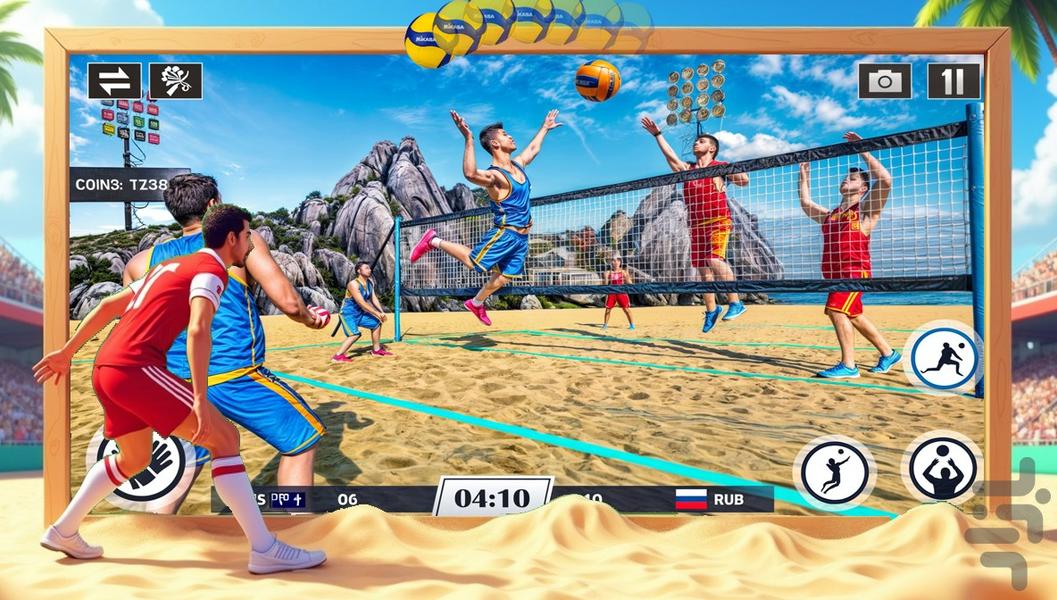 بازی والیبال ساحلی - Gameplay image of android game