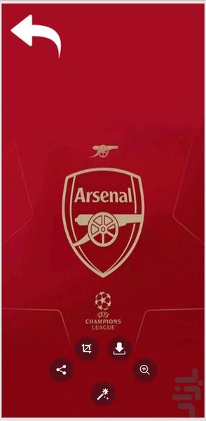 پس زمینه آرسنال - Image screenshot of android app