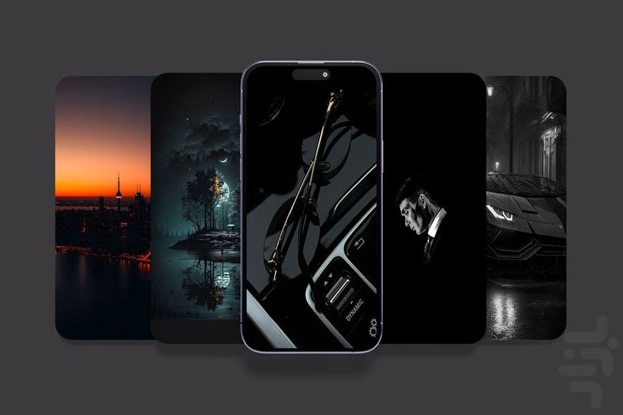 تصویر زمینه تم مشکی | دارک - عکس برنامه موبایلی اندروید