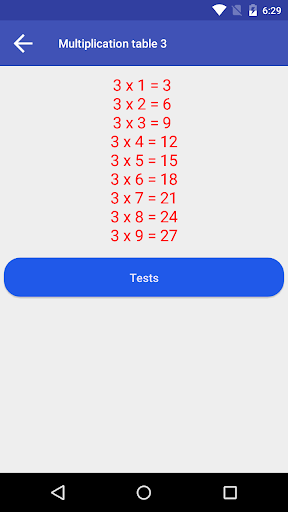 Learn Multiplication Table - عکس برنامه موبایلی اندروید