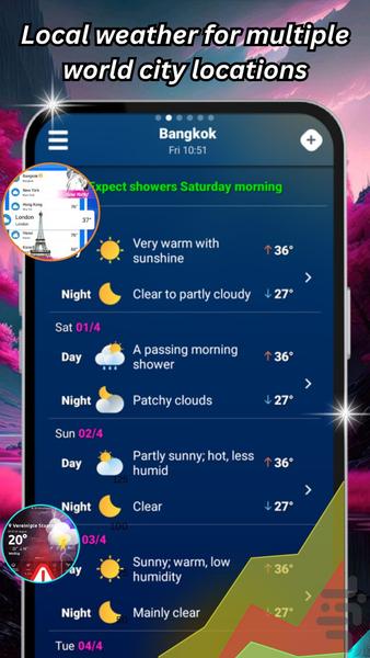 Weather ۲۰۲۳ - عکس برنامه موبایلی اندروید