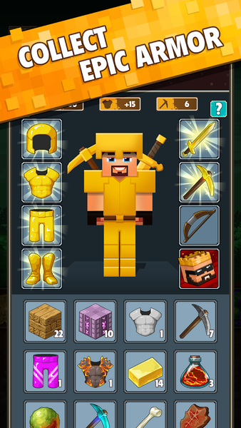 Minetap 3D: Idle-Merge RPG - Gameplay image of android game