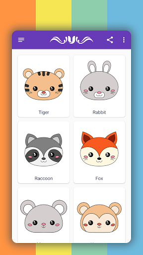 How to draw cute animals - عکس برنامه موبایلی اندروید