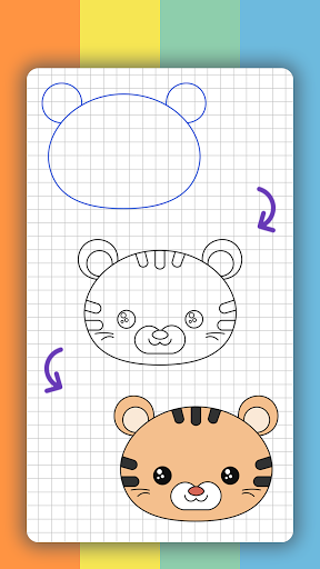 How to draw cute animals - عکس برنامه موبایلی اندروید