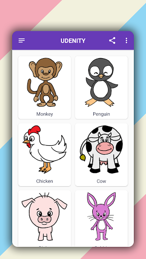 How to draw cute animals step - Image screenshot of android app