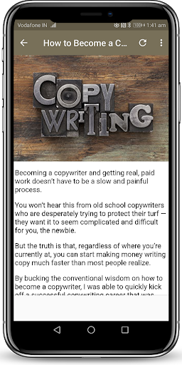 How to Become a Copywriter Quickly - 6 Easy Steps - Image screenshot of android app