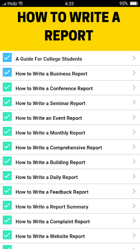 How To Write A Report - عکس برنامه موبایلی اندروید