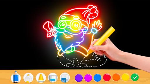 Draw Glow Christmas - Gameplay image of android game