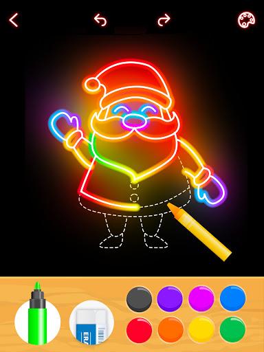 Draw Glow Christmas - Gameplay image of android game