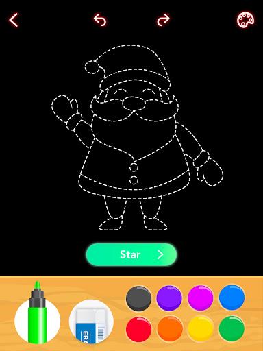 Draw Glow Christmas - Gameplay image of android game