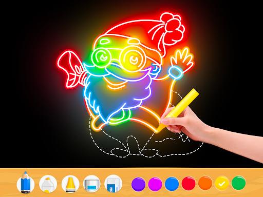 Draw Glow Christmas - Gameplay image of android game