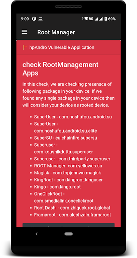 Root Management Apps Checking - Image screenshot of android app
