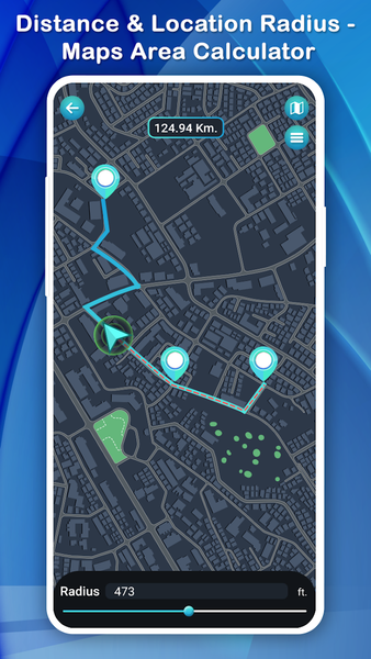 Distance & Location Radius - M - عکس برنامه موبایلی اندروید