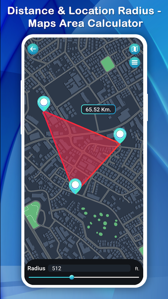 Distance & Location Radius - M - عکس برنامه موبایلی اندروید