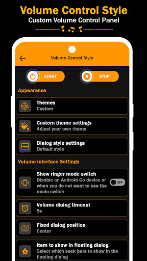 Volume Control Style - Custom Volume Control Panel - Image screenshot of android app