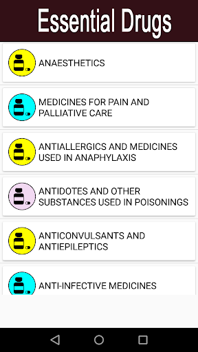 Drugs Classifications & Dosage - Image screenshot of android app