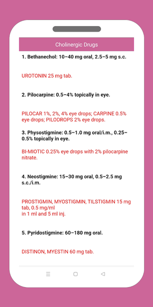 Drugs Doses & Preparation - Image screenshot of android app
