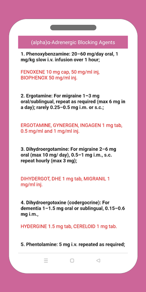 Drugs Doses & Preparation - Image screenshot of android app