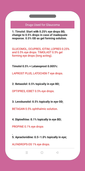 Drugs Doses & Preparation - Image screenshot of android app