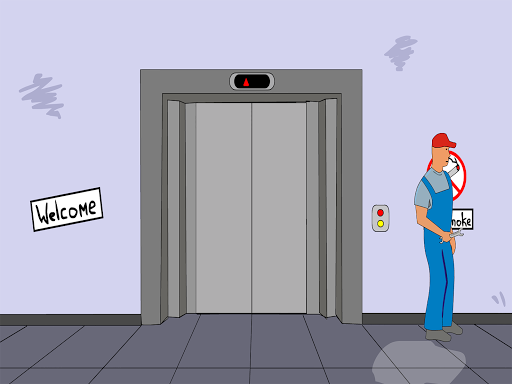 Stickman Escape Lift 2 : Funny - Gameplay image of android game