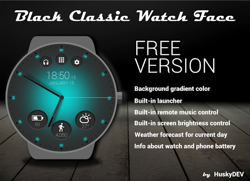 Black Classic Watch Face - عکس برنامه موبایلی اندروید