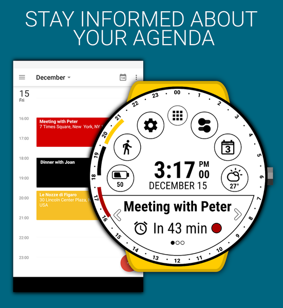 Calendar Watch Face - عکس برنامه موبایلی اندروید